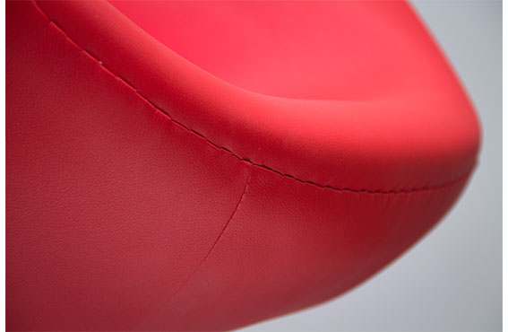 red swan chair leather