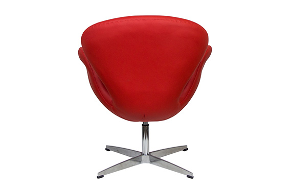 red swan chair leather